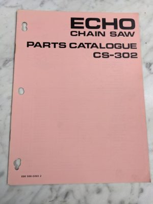 Echo Chain Saw Service Parts List Book Manual Catalog Cs-302