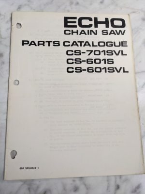 Echo Chain Saw Service Parts List Book Manual Catalog Cs-701Svl Cs-601S Vl