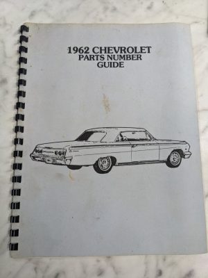 Chevrolet 1962 Parts Number Guide