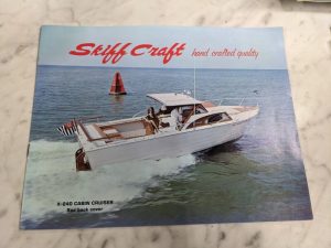 Skiff Craft X-240 Cabin Cruiser Sales Brochure Literature Vintage 1960'S