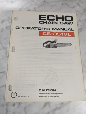 Echo Operator'S Service Manual Parts List Book Catalog Chain Saw Cs-351Vl