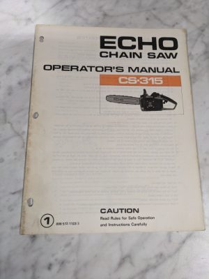 Echo Operator'S Service Manual Parts List Book Catalog Chain Saw Cs-315