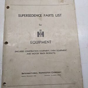 International Ih Supersedence Parts List Construction Farm Motor Truck 1965