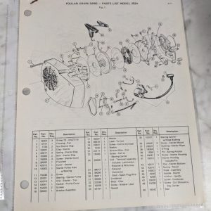 Poulan Chain Saws Illustrated Parts List Book Manual Catalog Model 252A 1971