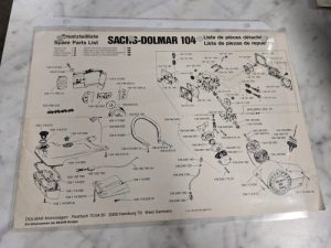 Sachs Dolmar Illustrated Spare Service Parts List Chain Saw 104