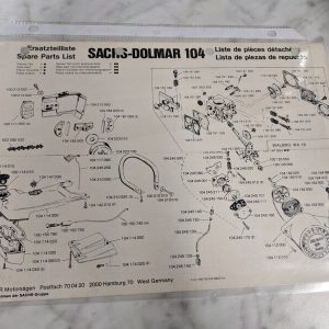 Sachs Dolmar Illustrated Spare Service Parts List Chain Saw 104
