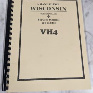Wisconsin Engine Vh4 Service Manual & Repair Parts Catalog List Book