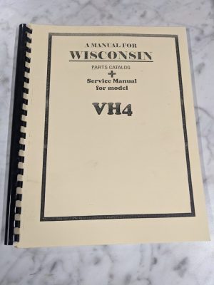 Wisconsin Engine Vh4 Service Manual & Repair Parts Catalog List Book
