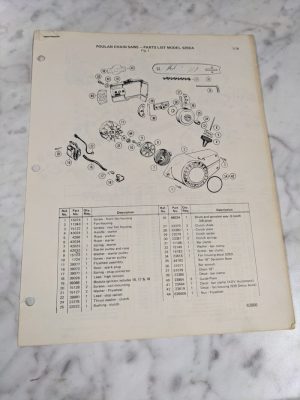 Poulan Chain Saws Illustrated Service Parts List Manual Catalog Model S25Da 1978