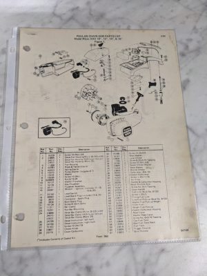 Poulan Chainsaw Illustrated Service Parts List Manual Xxv Micro 10 12 14 16 1980