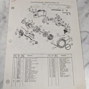 Poulan Chain Saws Illustrated Service Parts List Manual Book Model 25-D 1971