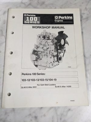 Perkins Diesel Engines Workshop Service Manual 100 Series 103-12 13 15 104-19