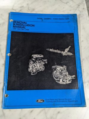 Ford Escort Lynx Engine Transaxle Service Repair Installation Manual 1981