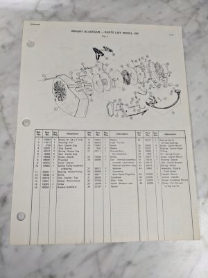 Poulan Illustrated Service Parts List Manual Catalog Chain Saws Model 100 1970
