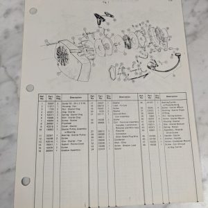 Poulan Illustrated Service Parts List Manual Catalog Chainsaws Model 100 1970