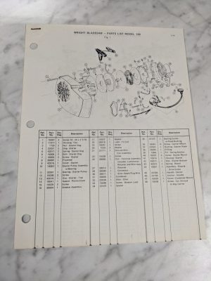 Poulan Illustrated Service Parts List Manual Catalog Chainsaws Model 100 1970